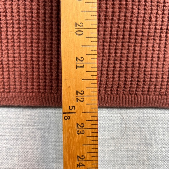 Outerknown Waffle Knit Crewneck Shirt Men L (M) Rust Cotton Minimalist Surf Y2K - Picture 6 of 8